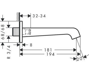 AXOR CITTERIO E KUVET GAGASI PARLAK SIYAH KROM 36425330
