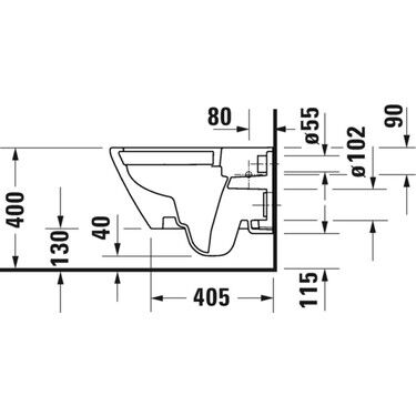 DURAVIT D-NEO ASMA KLOZET SETI RIMLESS  37X54 CM BEYAZ 45773920A1