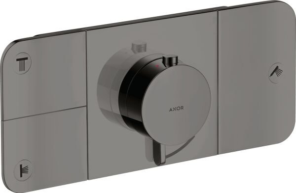AXOR ONE BANYO BATARYASI TERMOSTATIK MODUL 3 CIKIS PARLAK SIYAH KROM 45713330
