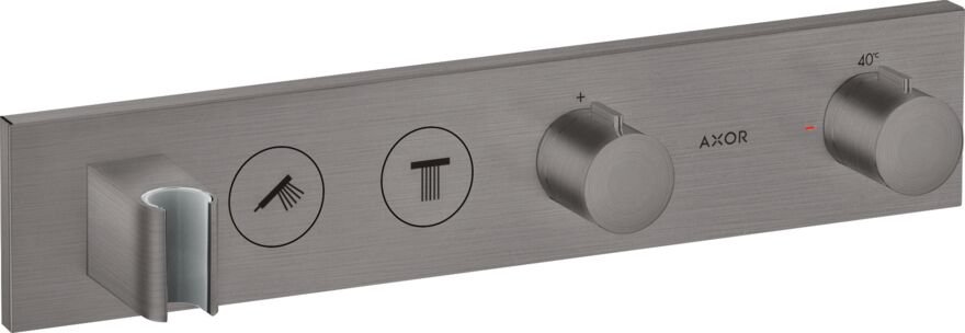 AXOR SHOWERSOLUTION BANYO BATARYASI TERMOSTATIK MODUL SELECT 2 CIKIS 460/90 MAT SIYAH KROM 18355340