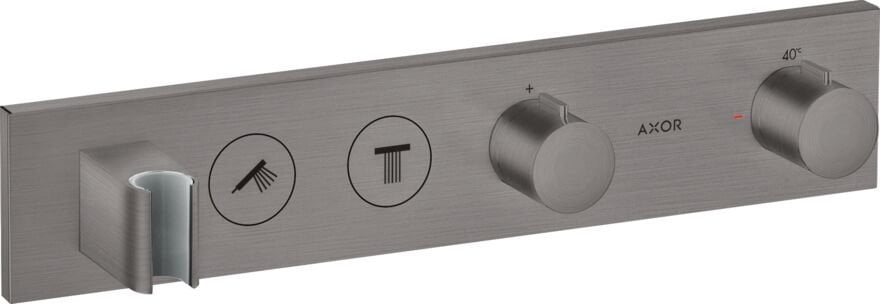AXOR SHOWERSOLUTION BANYO BATARYASI TERMOSTATIK MODUL SELECT 2 CIKIS 460/90 MAT SIYAH KROM 18355340