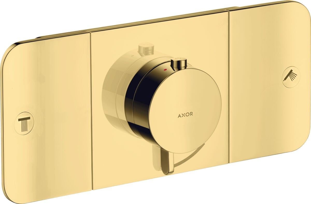 AXOR ONE BANYO BATARYASI TERMOSTATIK MODUL 2 CIKIS PARLAK ALTIN OPTIK 45712990