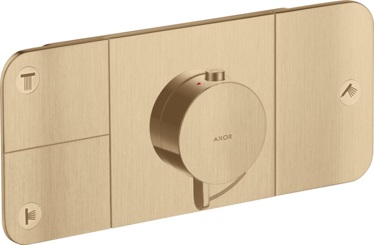 AXOR ONE BANYO BATARYASI TERMOSTATIK MODUL 3 CIKIS MAT BRONZ 45713140
