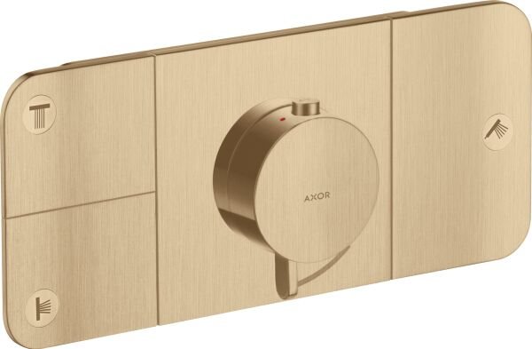 AXOR ONE BANYO BATARYASI TERMOSTATIK MODUL 3 CIKIS MAT BRONZ 45713140