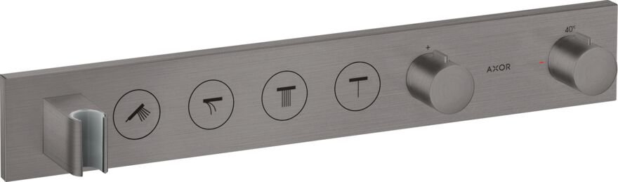 AXOR SHOWERCOLLECTION BANYO BATARYASI TERMOSTATIK MODUL SELECT 4 CIKIS 600/90 MAT SIYAH KROM 18357340
