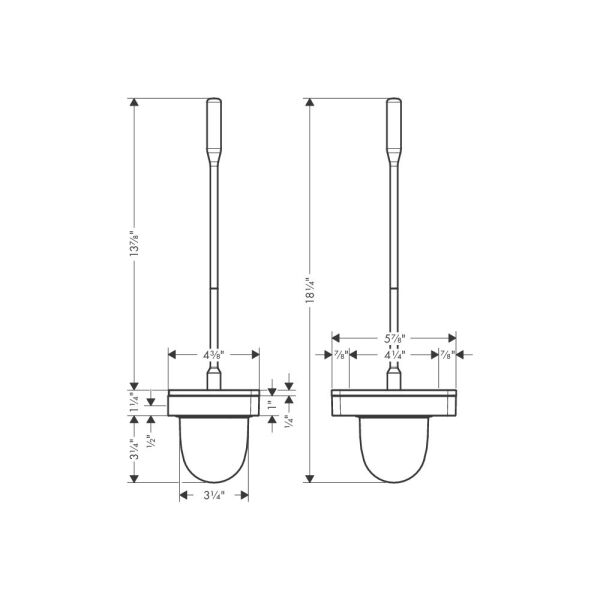 AXOR UNIVERSAL TUVALET FIRCALIK PARLAK SIYAH KROM 42835330