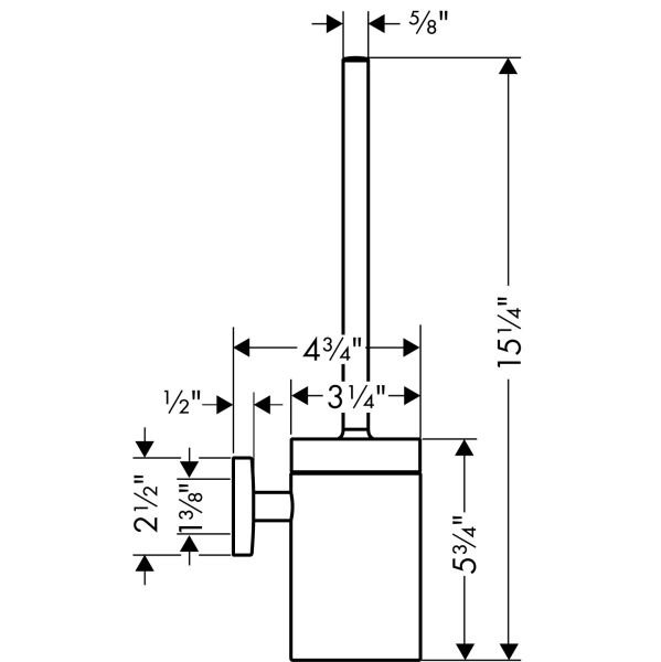 HANSGROHE LOGIS TUVALET FIRCASI DUVARA MONTE KROM 40522000