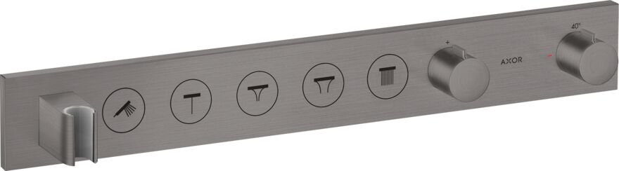 AXOR SHOWERSELECT BANYO BATARYASI TERMOSTATIK MODUL SELECT 5 CIKIS  670/90 MAT SIYAH KROM 18358340