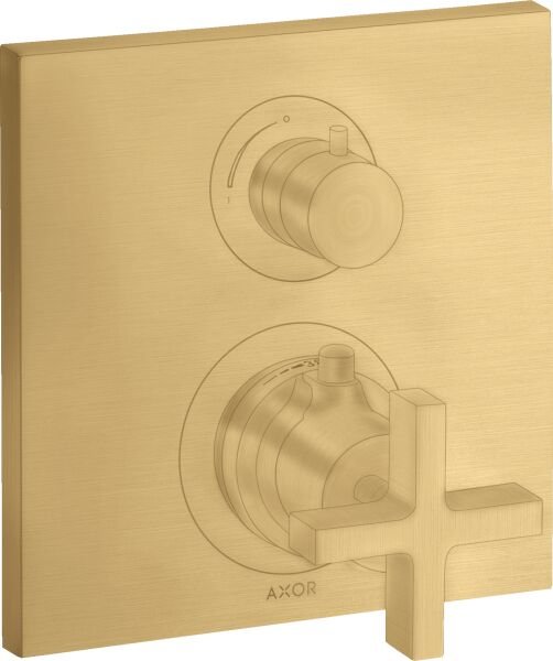 AXOR CITTERIO BANYO BATARYASI TERMOSTATIK ACMA KAPAMA YONLENDIRICI VALFI VE ARTI VOLAN ILE ALTIN OPTIK 39725250