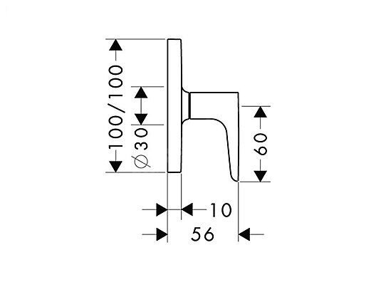 AXOR CITTERIO ANKASTRE ACMA KAPAMA VALFI CUBUK VOLAN KROM 34960000