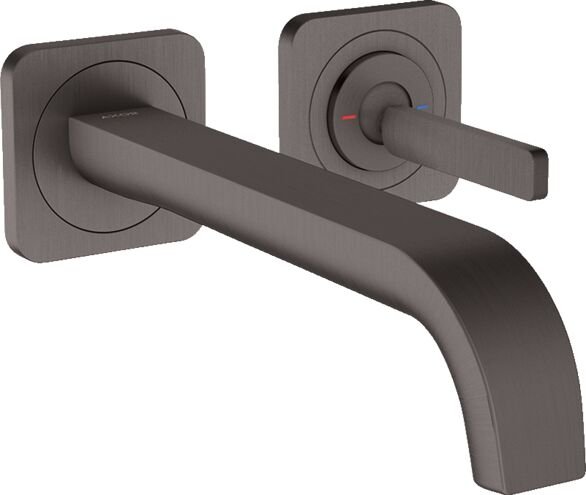 AXOR CITTERIO E TEK KOLLU BANYO BATARYASI ANKASTRE MAT SIYAH KROM 36106340