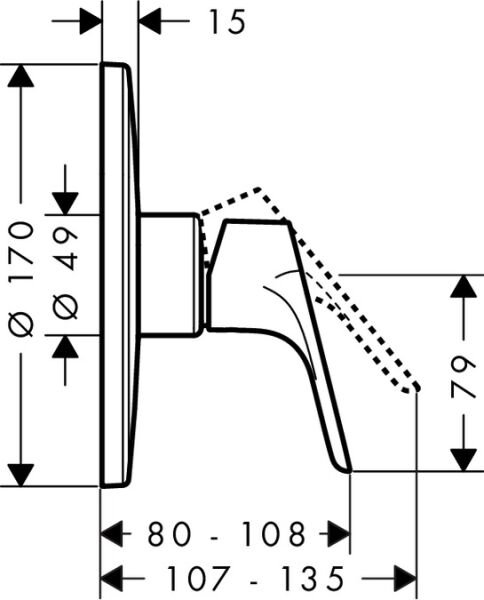 HANSGROHE FOCUS TEK KOLLU BANYO BATARYASI YUKSEK DEBI KROM 31964000