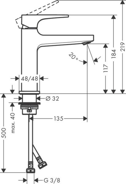 HANSGROHE METROPOL TEK KOLLU LAVABO BATARYASI 110 BAS AC GDR SETI ILE MAT BRONZ 32507140