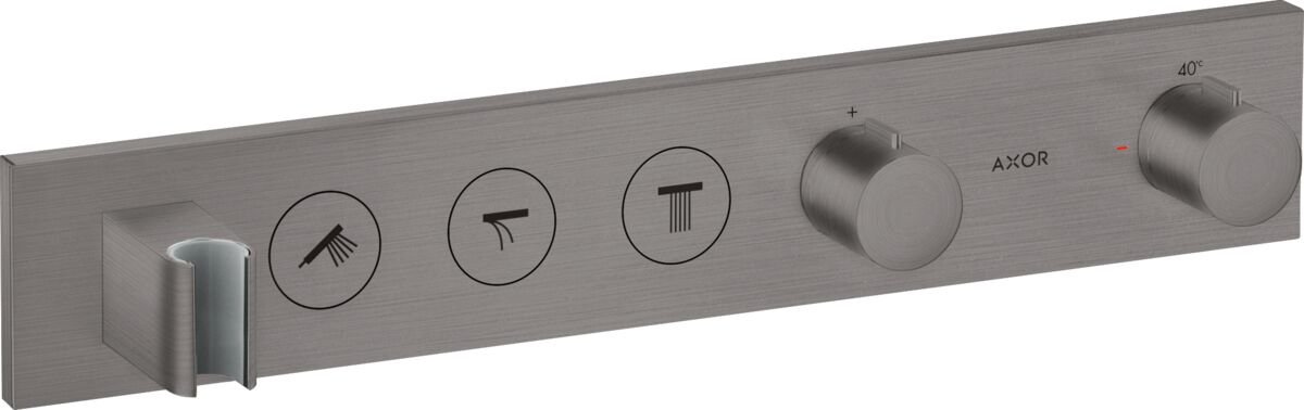 AXOR SHOWERCOLLECTION BANYO BATARYASI TERMOSTATIK MODUL SELECT 3 CIKIS ICIN MAT SİYAH KROM 18356340