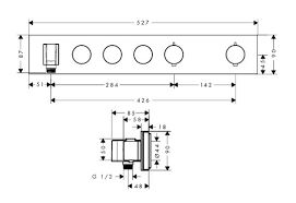 AXOR SHOWERCOLLECTION BANYO BATARYASI TERMOSTATIK MODUL SELECT 3 CIKIS ICIN MAT SİYAH KROM 18356340