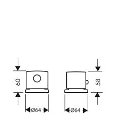 AXOR UNO BANYO BATARYASI TERMOSTATIK 2 DELIKLI PARLAK ALTIN 38480990