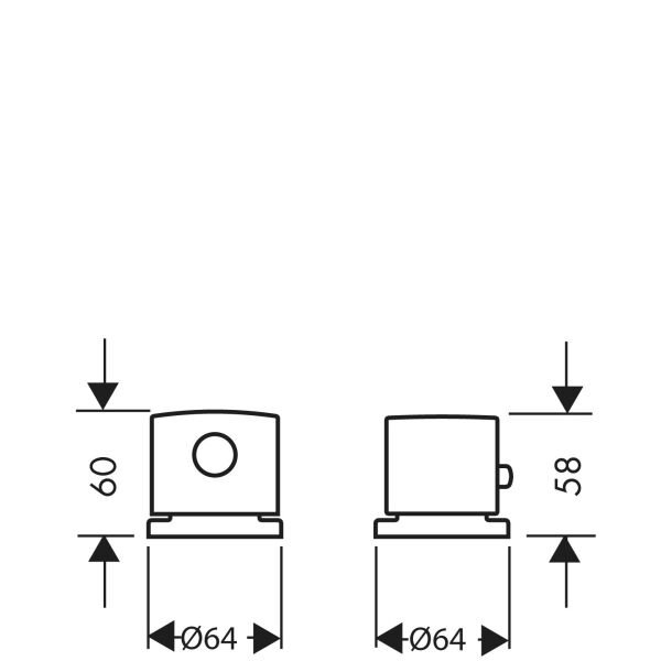 AXOR UNO BANYO BATARYASI TERMOSTATIK 2 DELIKLI KROM 38480000