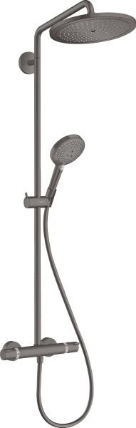 HANSGROHE CROMA SELECT S DUS SETI 280 1 JET TERMOSTAT VE 120 3 JET  EL DUSU ILE SIYAH KROM 26891340