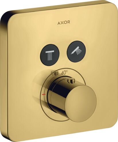 AXOR SHOWERSELECT BANYO BATARYASI TERMOSTATIK 2 CIKIS PARLAK ALTIN 36707990