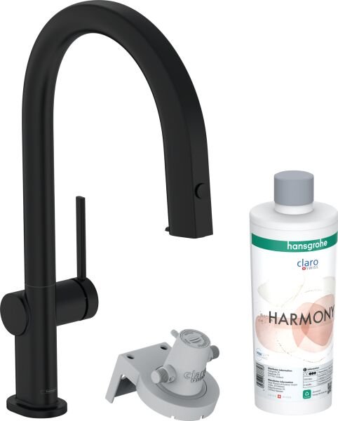 HANSGROHE AQITTURA M91 EVYE BATARYASI M91 FILTRE SISTEMI 210, 1JET STARTER SET SATIN SIYAH 76801670
