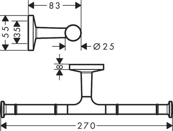 AXOR UNIVERSAL TUVALET KAGITLIK IKILI FIRCALANMIS PIRINC 42857950