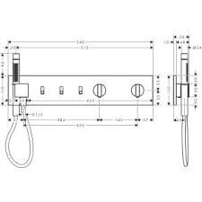 AXOR SHOWERCOMPOSITION BANYO BATARYASI TERMOSTATIK MODUL 610/ 110 4 CIKIS MAT BRONZ 12573140