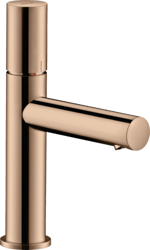 AXOR UNO TEK KOLLU LAVABO BATARYASI 110MM ZERO VOLAN PARLAK KIRMIZI ALTIN 45002300