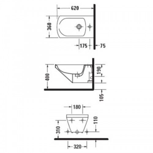 DURAVIT CARO BIDE ASMA  0290150000