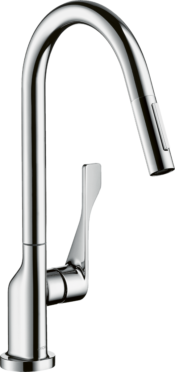 AXOR CITTERIO EVIYE BATARYASI TEK KOLLU 250 CEKILEBILIR EL DUSLU PARLAK KIRMIZI ALTIN 39835300