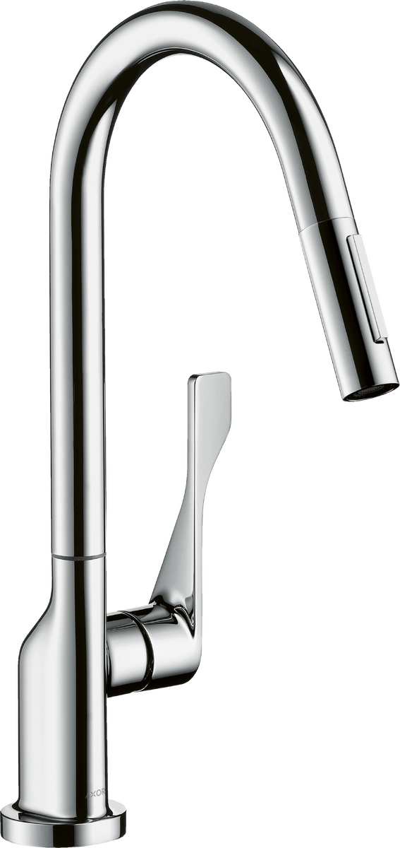 AXOR CITTERIO EVIYE BATARYASI TEK KOLLU 250 CEKILEBILIR EL DUSLU PARLAK KIRMIZI ALTIN 39835300