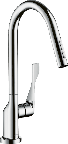 AXOR CITTERIO EVIYE BATARYASI TEK KOLLU 250 CEKILEBILIR EL DUSLU PARLAK KIRMIZI ALTIN 39835300