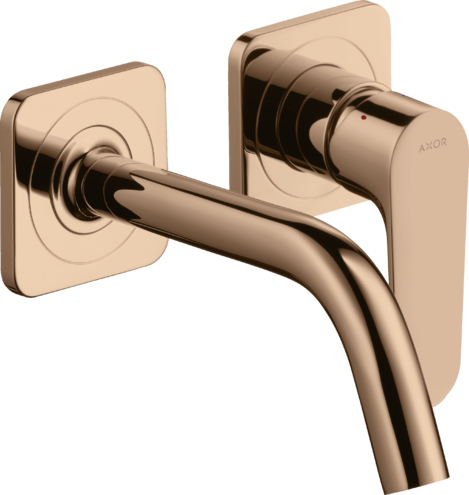 AXOR CITTERIO M TEK KOLLU LAVABO BATARYASI 167MM GAGAPARLAK KIRMIZI ALTIN 34113300