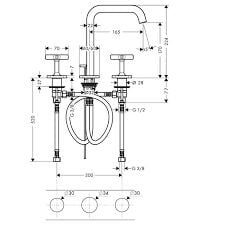 AXOR CITTERIO E 3-DELIKLI LAVABO BATARYASI 170MM MAT PRINC 36108950