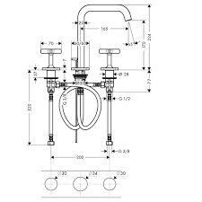 AXOR CITTERIO E 3-DELIKLI LAVABO BATARYASI 170MM MAT PRINC 36108950