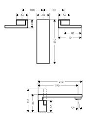 AXOR EDGE 3-DELIKLI LAVABO BATARYASI 190 MM GAGA PARLAK ALTIN OPTIK 46060990