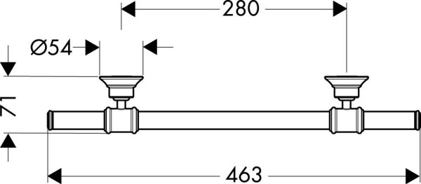 AXOR MONTREUX TUTAMAK 46 CM KROM 42030000