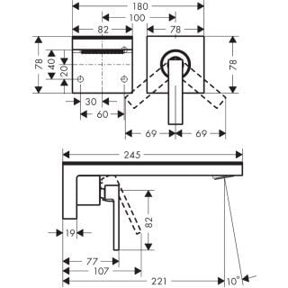 AXOR MY EDITION TEK KOLLU LAVABO BATARYASI PLAKASIZ ALTIN 47062990