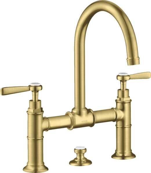 AXOR MONTREUX IKI KOLLU LAVABO BATARYASI 220 CUBUK VOLAN ILE KUMANDALI MAT PIRINC 16511950