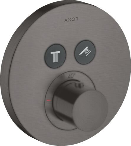 AXOR SHOWERCOLLECTION BANYO BATARYASI TERMOSTATIK 2 CIKIS MAT SIYAH KROM 36723340