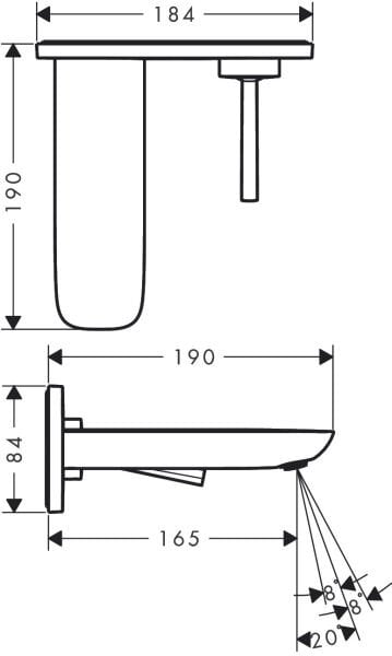 HANSGROHE PURAVIDA TEK KOLLU LAVABO BATARYASI 165 MM GAGA ILE BEYAZ 15084400