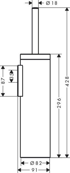 AXOR UNIVERSAL TUVALET FIRCALIK DUVARDAN MAT SIYAH KROM 42855340