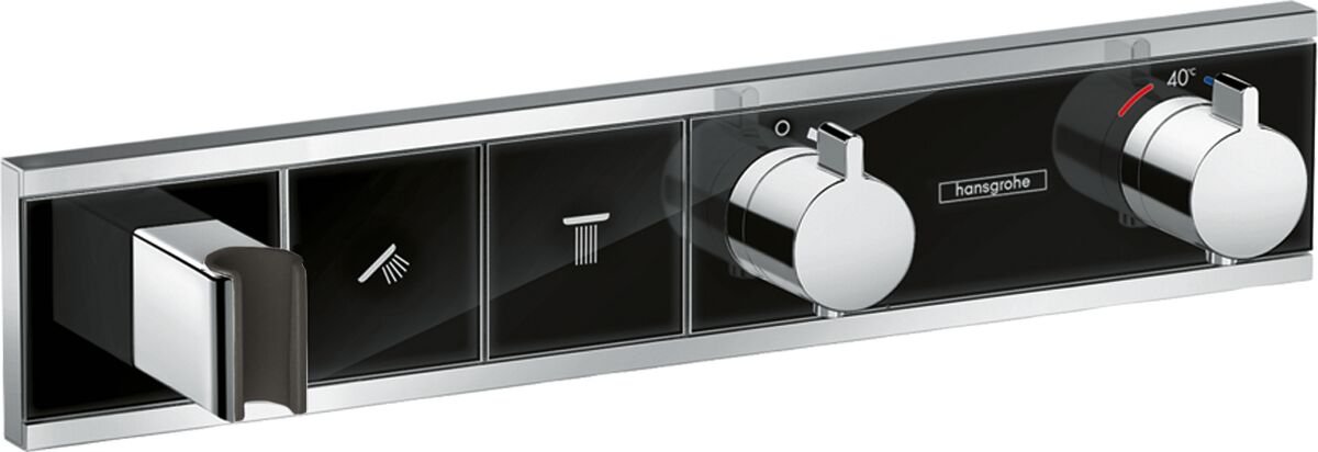 HANSGROHE TERMOSTATIK BANYO BATARYASI TERMOSTAT 2 CIKIS SIYAH 15355600