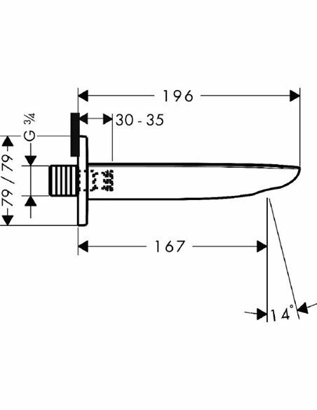 HANSGROHE PURAVIDA KUVET GAGASI 196MM BEYAZ/KROM 15412400