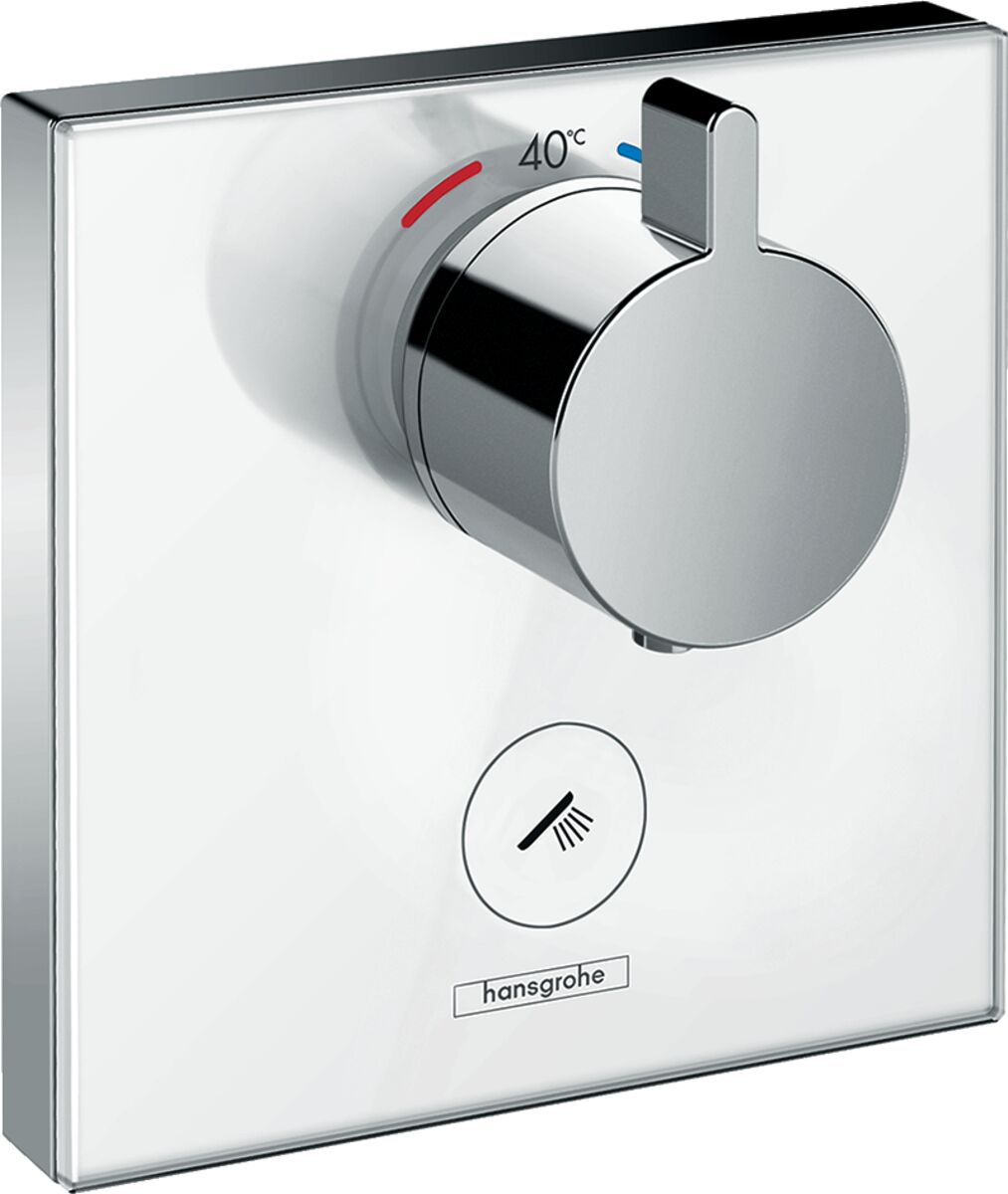 HANSGROHE SHOWERSELECT BANYO BATARYASI TERMOSTAT 1 VE ILAVE CIKIS BEYAZ KROM GLASS 15735400