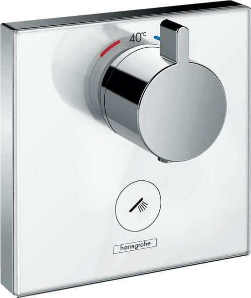 HANSGROHE SHOWERSELECT BANYO BATARYASI TERMOSTAT 1 VE ILAVE CIKIS BEYAZ KROM GLASS 15735400