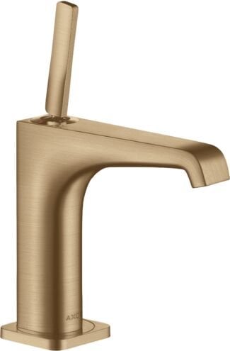 AXOR CITTERIO E TEK KOLLU LAVABO BATARYASI 130 PIN VOLAN ILE KUMANDASIZ MAT BRONZ 36101140