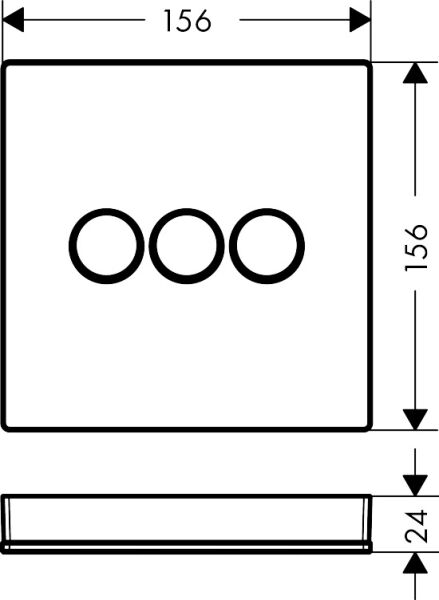 HANSGROHE SHOWERSELECT BANYO BATARYASI VALF 3 CIKIS BEYAZ KROM GLASS 15736400