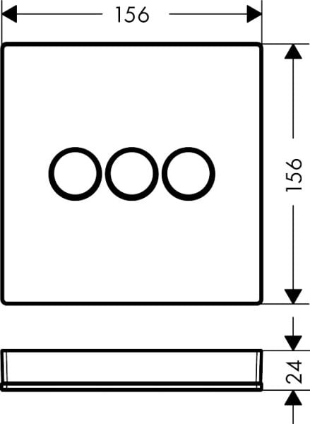 HANSGROHE SHOWERSELECT BANYO BATARYASI VALF 3 CIKIS BEYAZ KROM GLASS 15736400