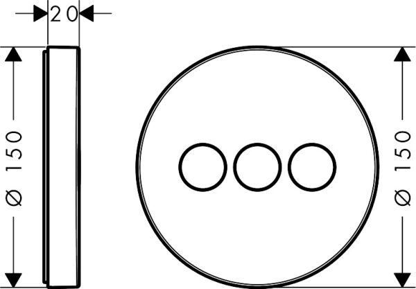 HANSGROHE SHOWERSELECT S BANYO BATARYASI VALF 3 CIKIS KROM 15745000