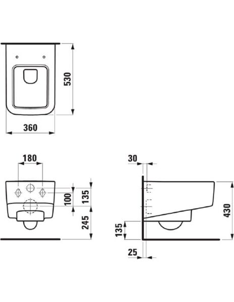 LAUFEN PRO S ASMA KLOZET RIMLESS H8209620000001